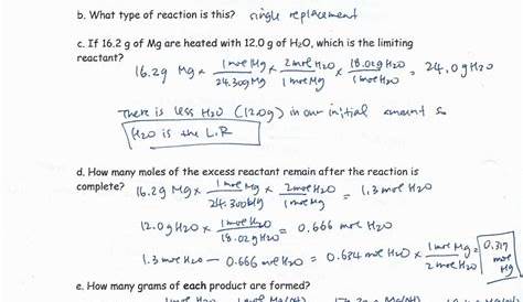 honors stoichiometry activity worksheets