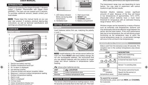 Oregon Scientific RAR681 User Manual | 2 pages