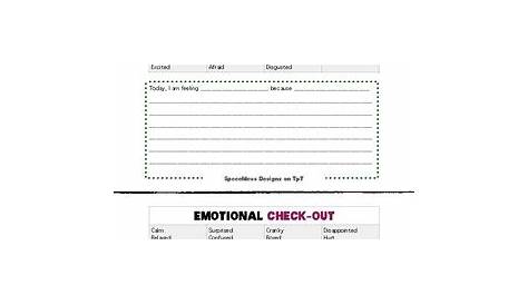 Emotional Check-in and Check-out by Speechless Designs | TpT