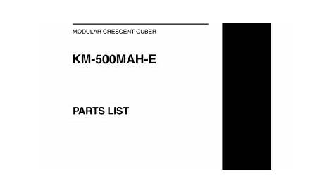 hoshizaki km-515mah parts manual
