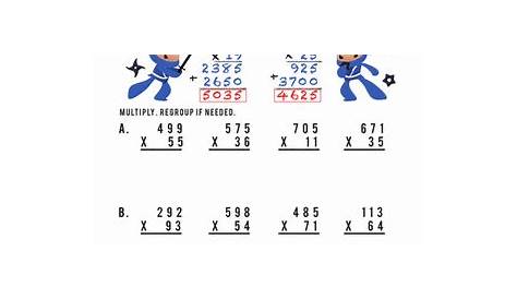 Multiply Three Digits By One Digit Worksheets - Kenneth Clevenger's
