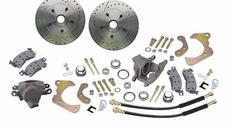 Deluxe Disc Brake Kit 1965-68 Chevy Full Size Car,Drilled/Slotted