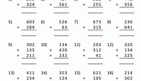 The 100 Horizontal Addition/subtraction Questions (Facts 1 - Math