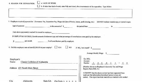 Form Dol-800 - Separation Notice printable pdf download