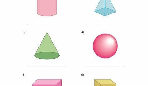 identify 3d shapes worksheet