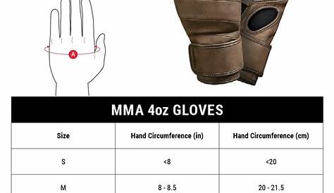 hayabusa glove size chart