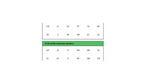 prime and composite number worksheets