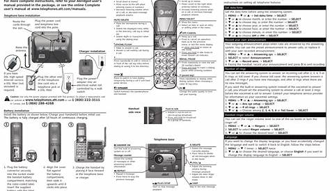 AT&T CL82301 User Manual | 2 pages