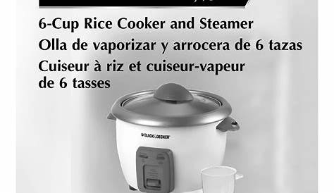 Black And Decker 6 Cup Rice Cooker Manual