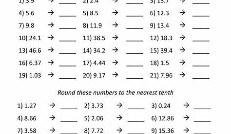 Rounding to the nearest tenth