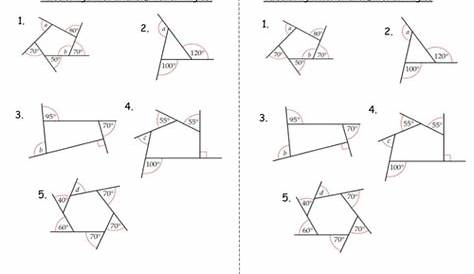 Exterior Angles Of Polygons Worksheet