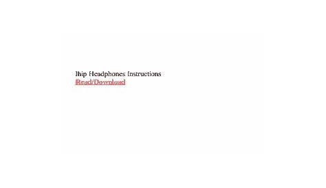 Ihip Earbuds Instructions Form - Fill Out and Sign Printable PDF
