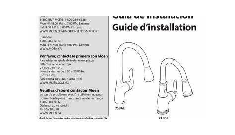 Moen MOTIONSENSE 7594E Installation guide | Manualzz