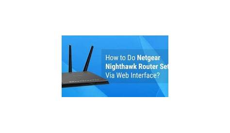 nighthawk router installation instructions