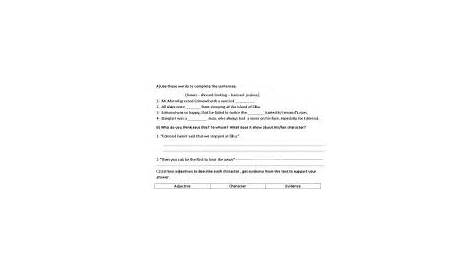 Count of Monte Cristo worksheets