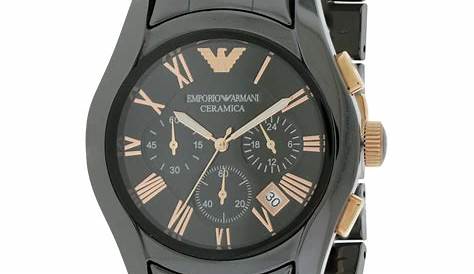 Emporio Armani Chronograph Black Ceramic Men's Watch, AR1410 - Walmart.com
