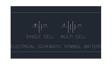 Electrical Schematic Symbol Batteries – Free CAD Block And AutoCAD Drawing