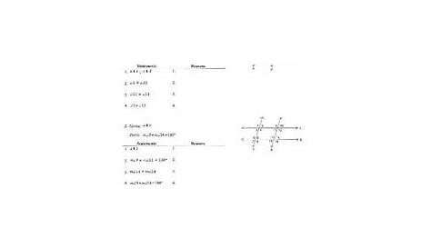proofs of parallel lines worksheets