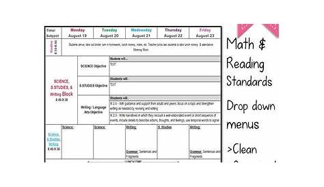 2nd Grade Common Core Lesson Plan Template by Math Tech Connections