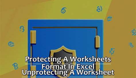 Protecting A Worksheet'S Format In Excel - Pixelated Works