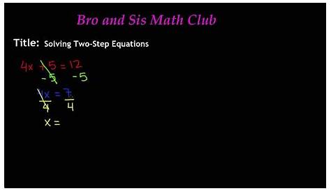 7th Grade Math - Solving Two Step Equations - YouTube