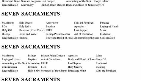 free printable 7 sacraments worksheet