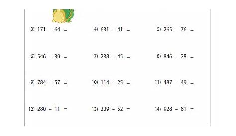 Two Digits Subtraction Worksheet Vertical