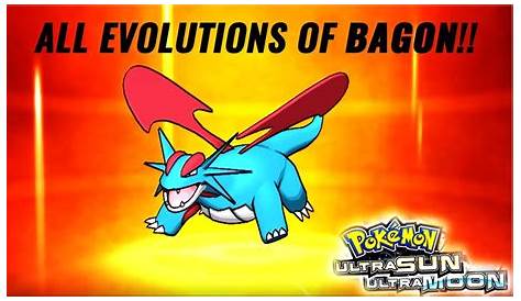 All Evolutions of Bagon ||Pokémon Ultra Sun and Ultra Moon - YouTube
