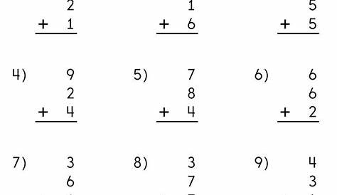single digit addition worksheets