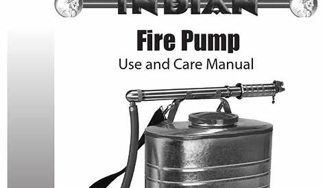 THE FOUNTAINHEAD GROUP SMITH INDIAN FIRE PUMP USE AND CARE MANUAL Pdf