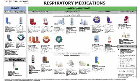 chart types of inhalers