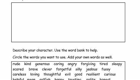 Character profile worksheet (hero/villain) | Teaching Resources