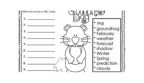 groundhog day 1st grade worksheet