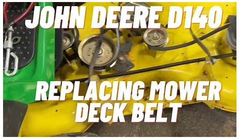 How to Install a Mower Deck Belt John Deere D140 - YouTube