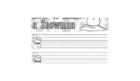Best Templates: Snowman Writing Prompt