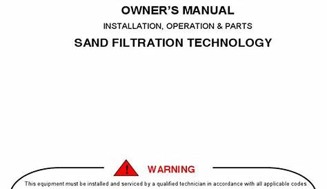 waterway 22'' sand filter manual