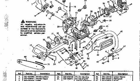 Craftsman 358.351080 358.351160 358.351180 Chainsaw Parts List, 1995