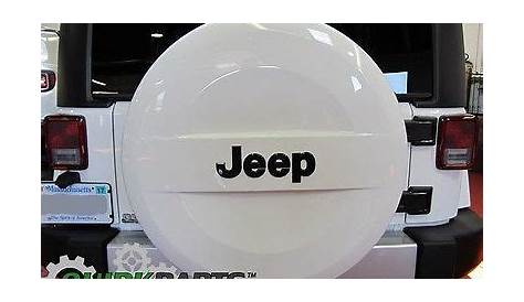 07-19 JEEP WRANGLER JK P255/70R18 WHITE HARD SURFACE SPARE TIRE COVER