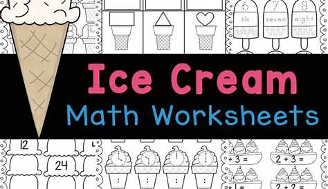 ice cream sundae math worksheet