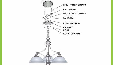 ceiling light fixture parts diagram