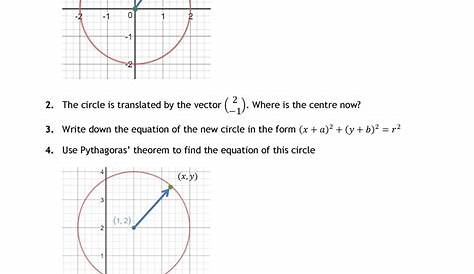 Equation Of A Circle Worksheet Answer Key