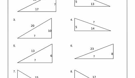 grade 8 pythagorean theorem worksheet