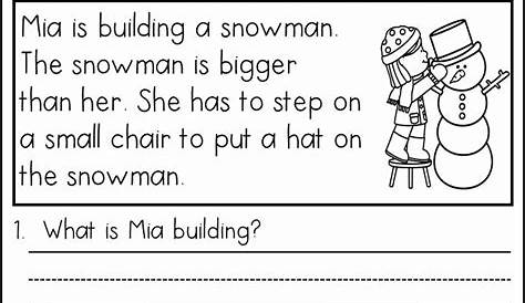 Reading Comprehension Worksheets Preschool | Reading comprehension