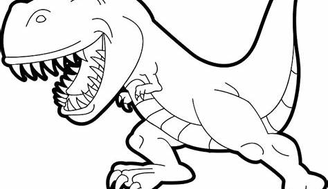 Print & Download - Dinosaur T-Rex Coloring Pages for Kids