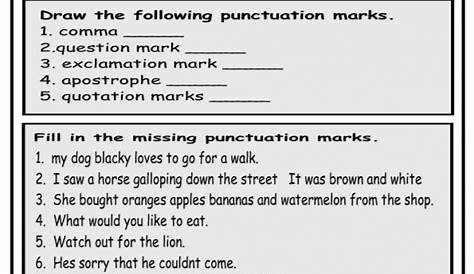 Proofreading Practice: Punctuation Worksheets | 99Worksheets