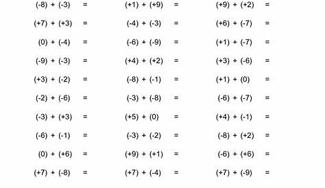 integers worksheet grade 7 db excelcom - addition of integers worksheet