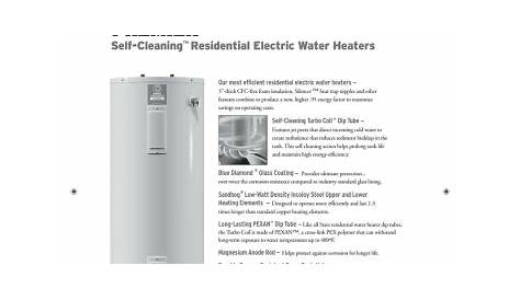 state electric water heater manual
