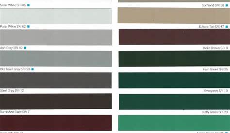 western states metal roofing color chart