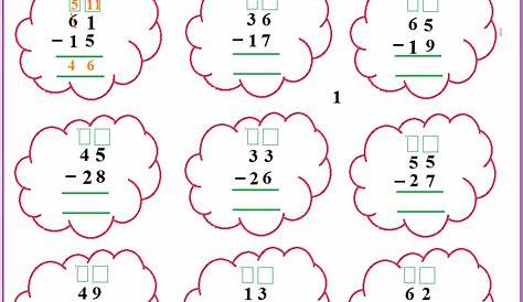 subtraction with borrowing worksheets free