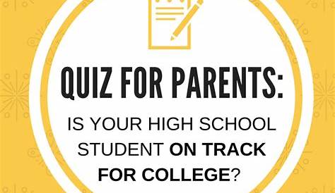 Find out if your high school student is on track for college. Take our